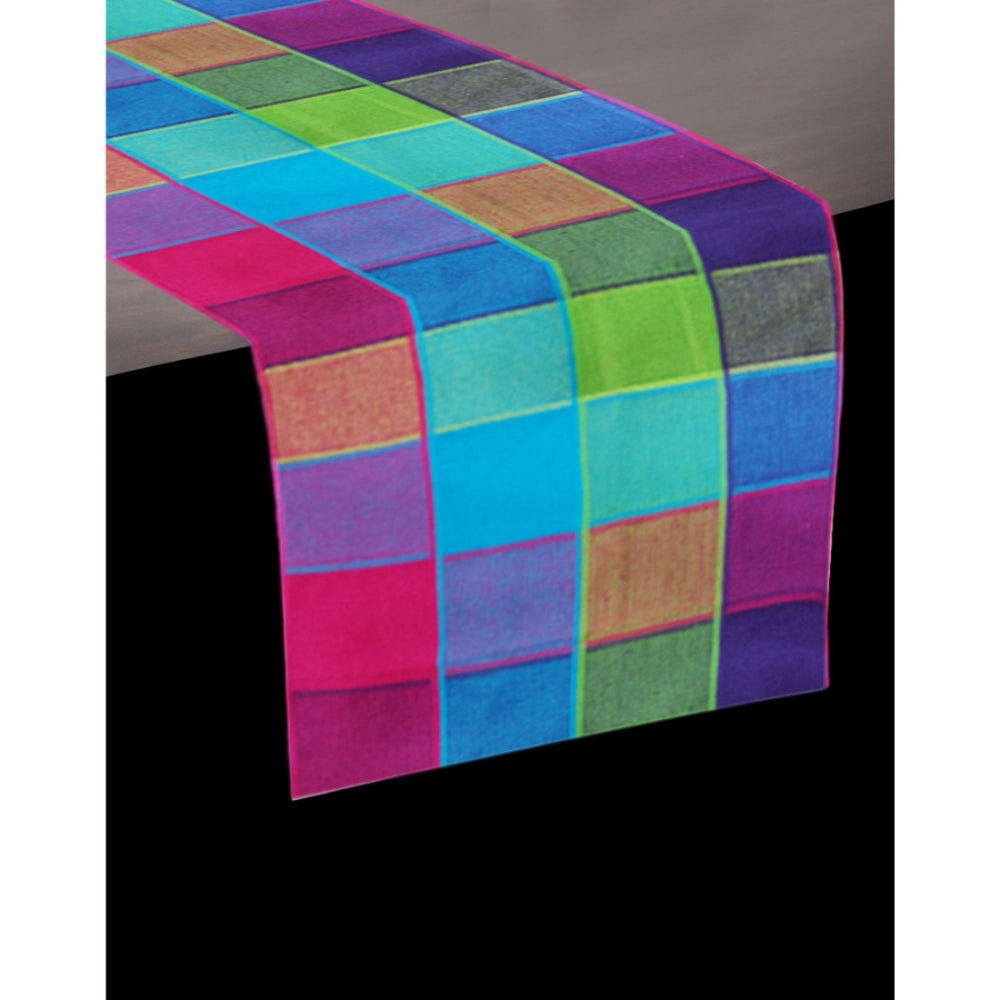 Checked Cotton Table Runners (Multicolor)