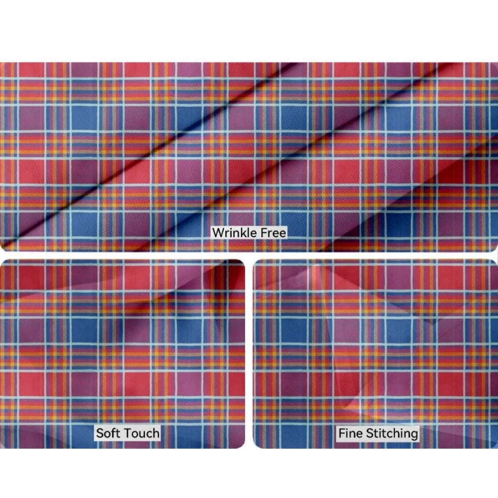 Checked Cotton Checks Table Cloth (Multicolor)