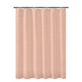 Generic Waves Polyester Plain Shower Curtains with Plastic Eyelets (Peach)