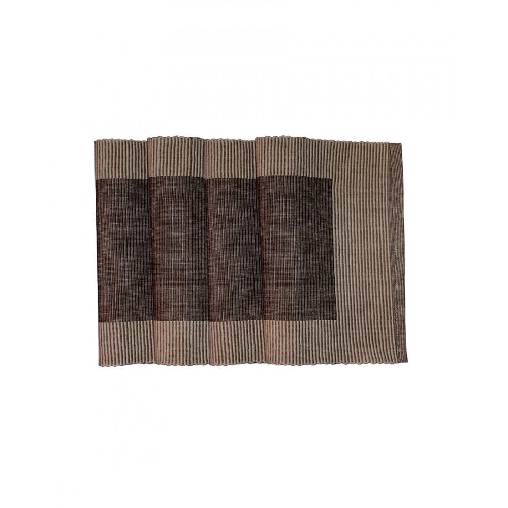 Generic Ribbed Cotton Place Mats Sets (Beige)