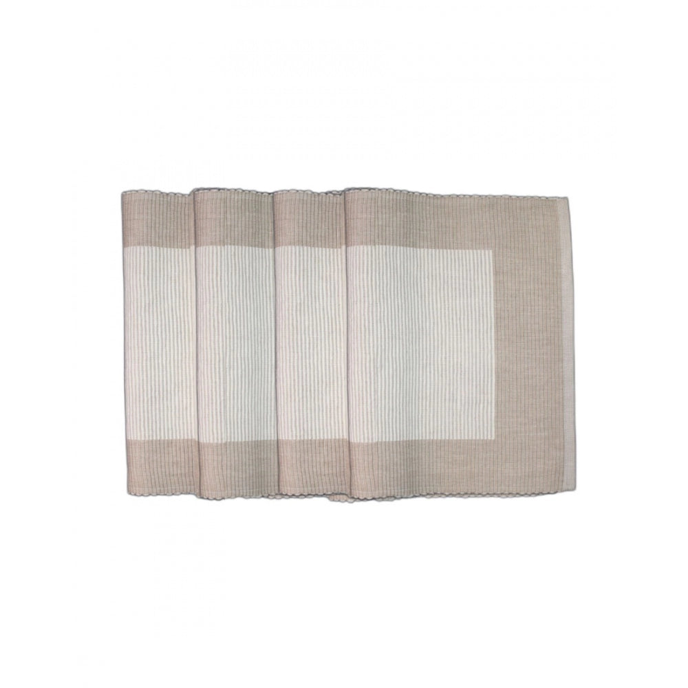 Generic Ribbed Cotton Place Mats Sets (Cream)