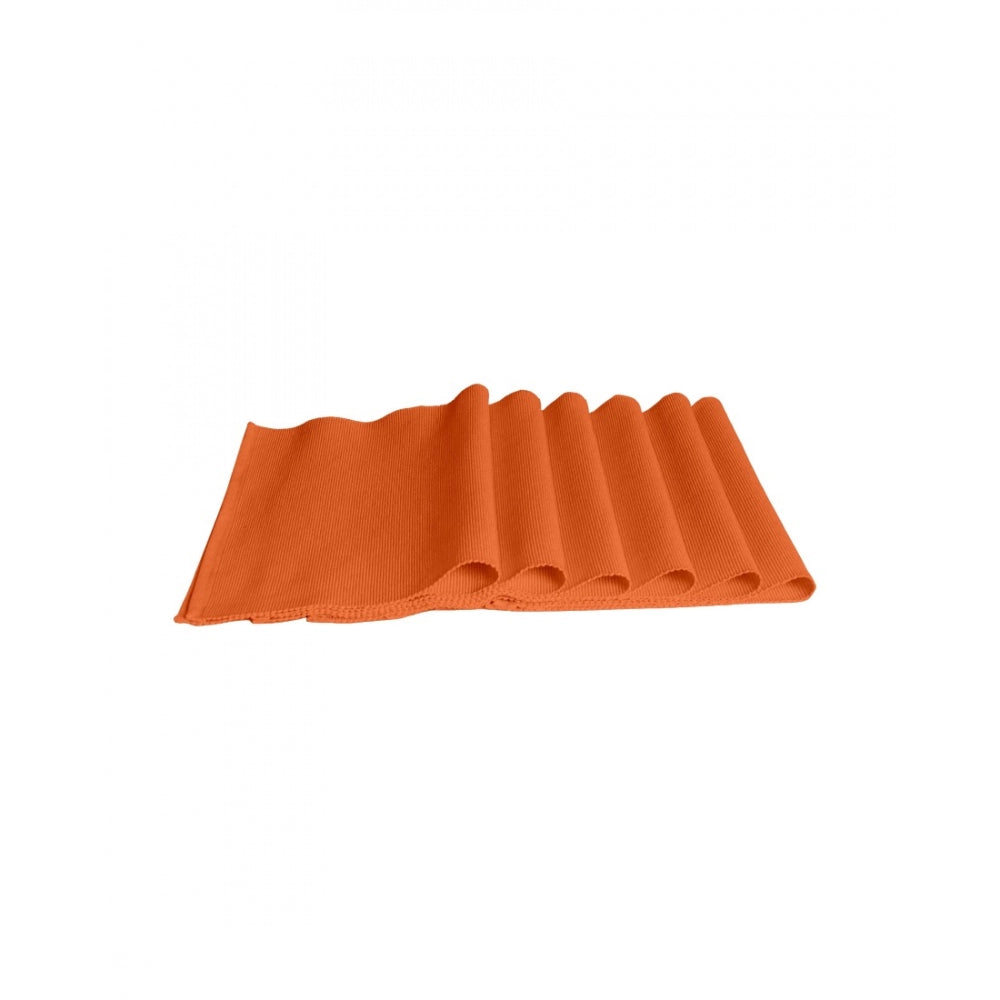 Generic Ribbed Cotton Place Mats Sets (Orange)