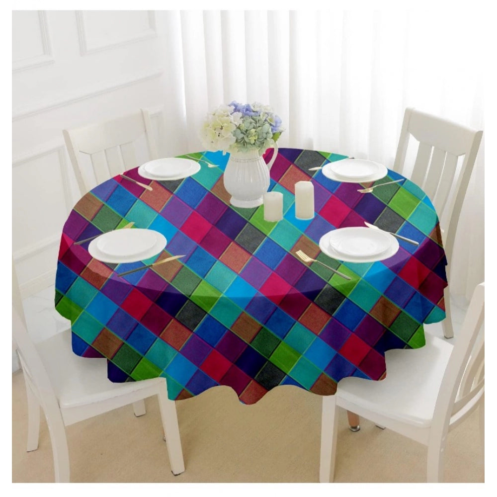 Checked Cotton Checks Table Cloth (Multicolor)