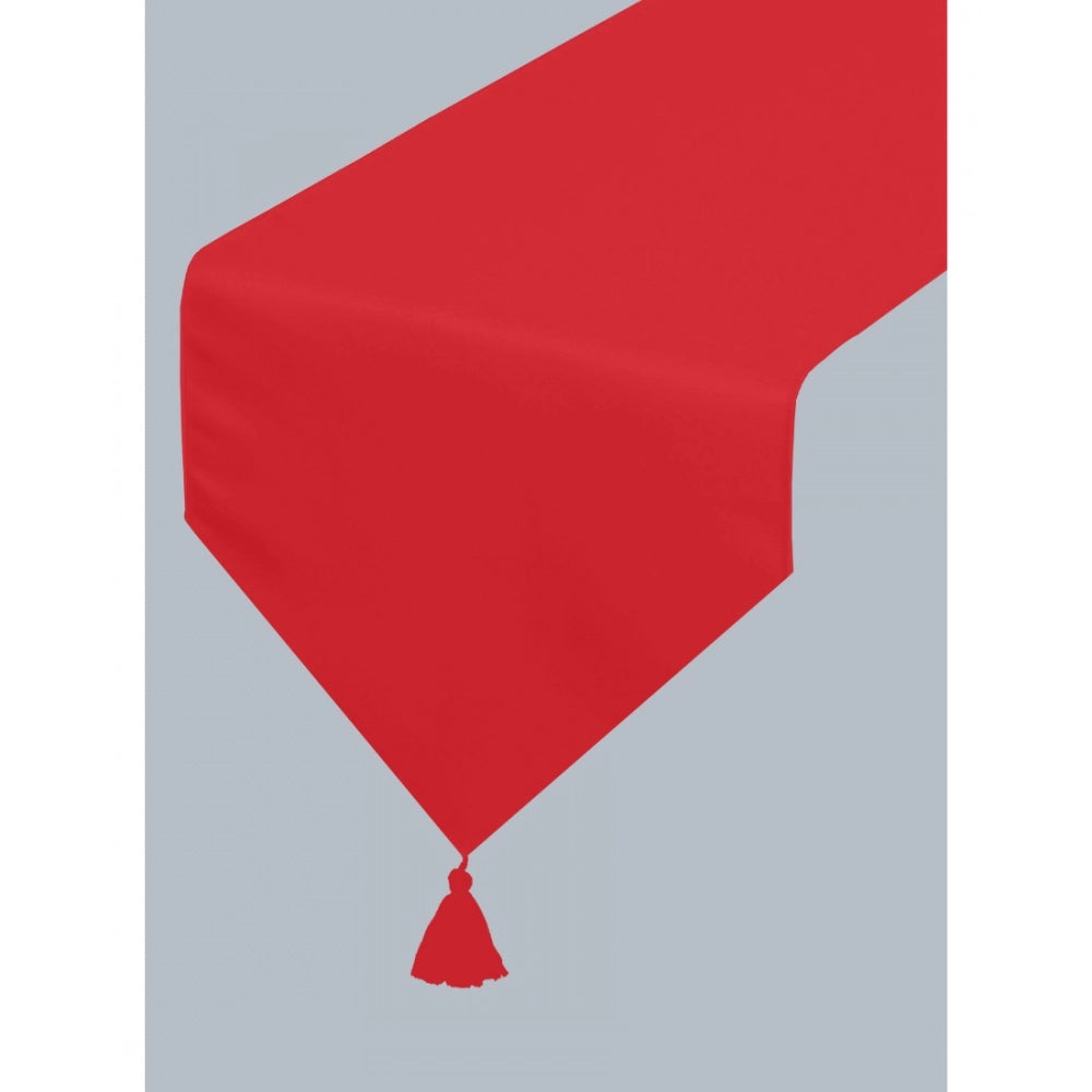 Solid Cotton Table Runners (Red)