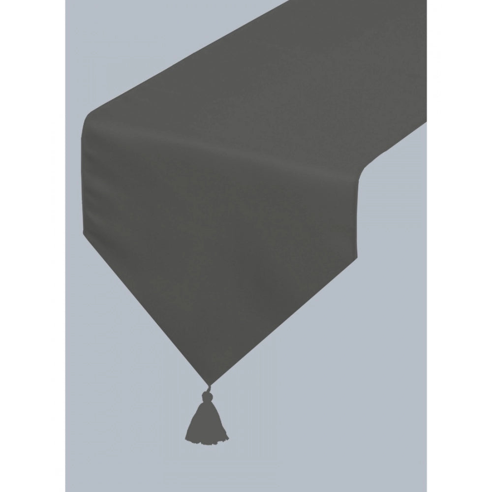 Solid Cotton Table Runners (Dark Grey)