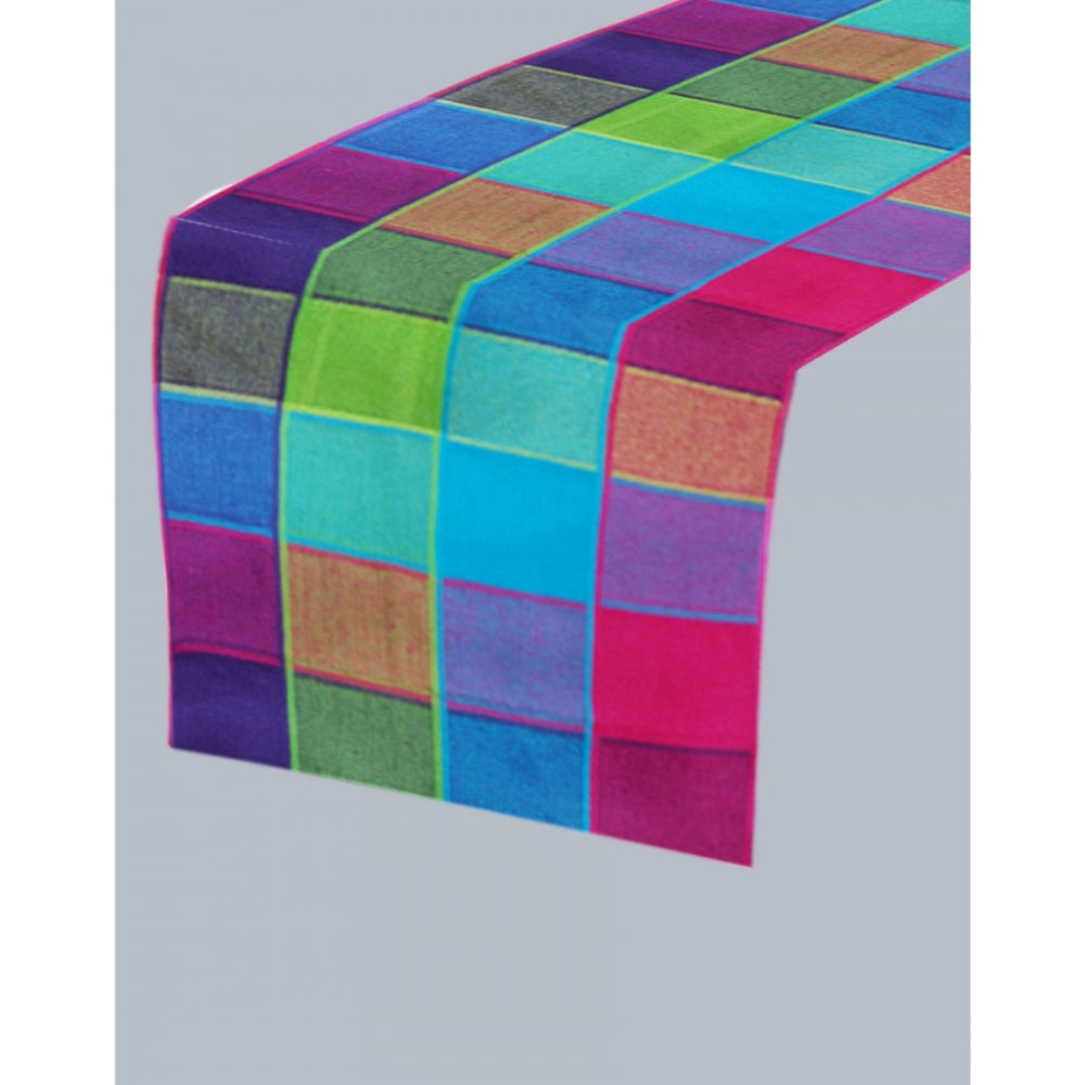 Checked Cotton Table Runners (Multicolor)