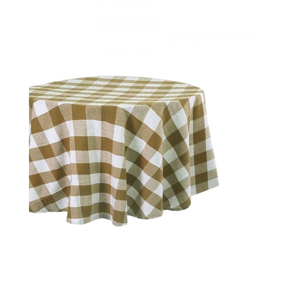 Checked Cotton Checks Table Cloth (Beige)