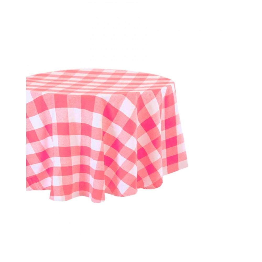 Checked Cotton Checks Table Cloth (Pink)