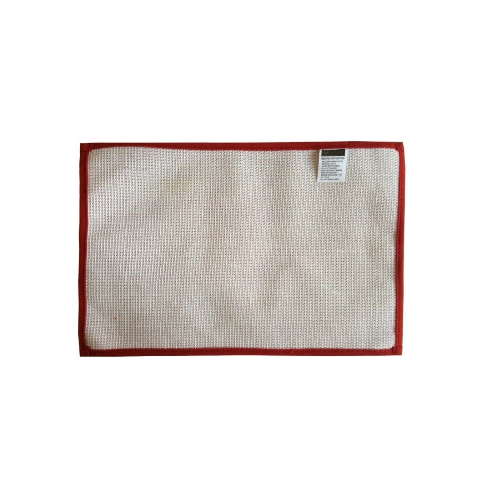 Generic Solid Polyester Bathmat (Red)