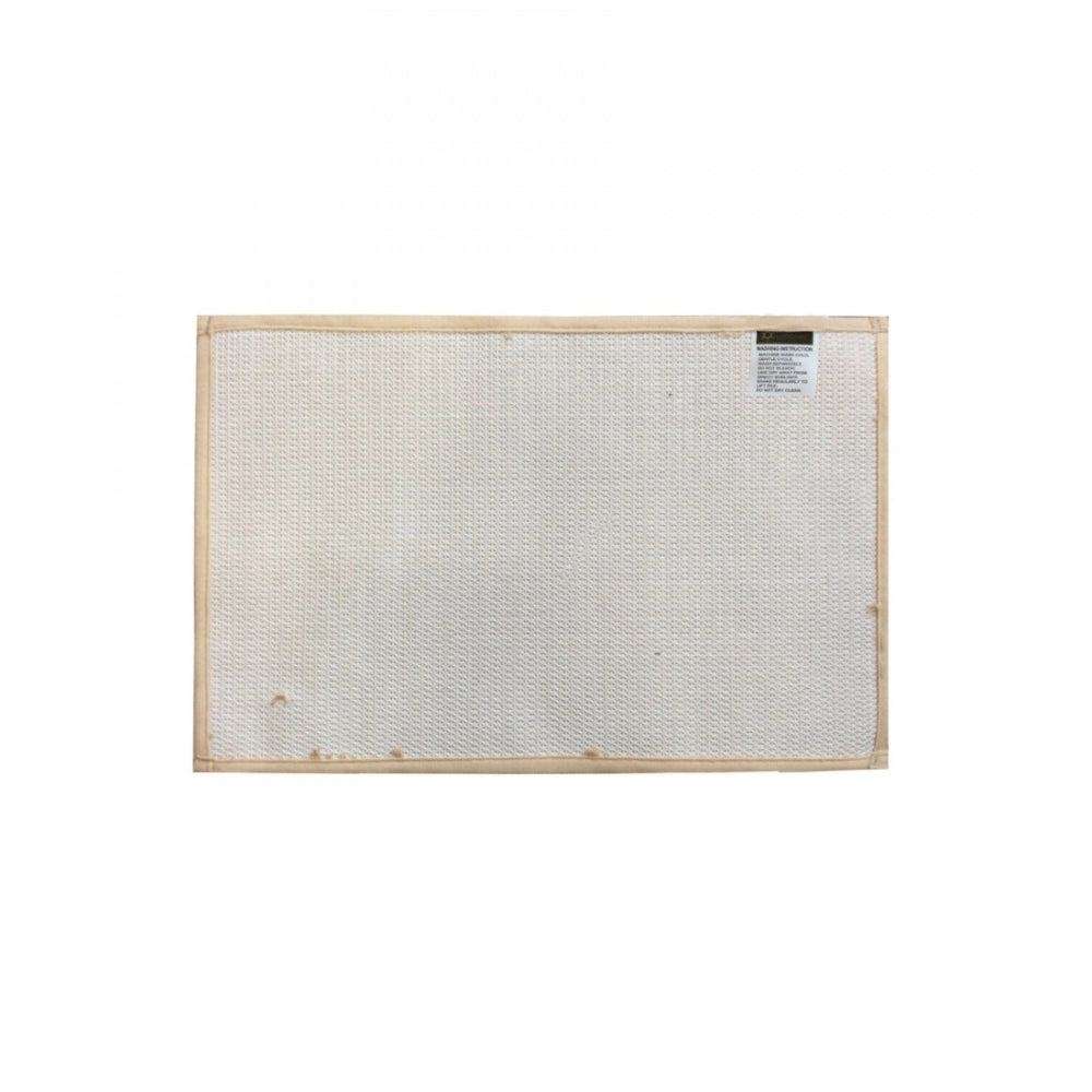 Solid Polyester Bathmat (Beige)