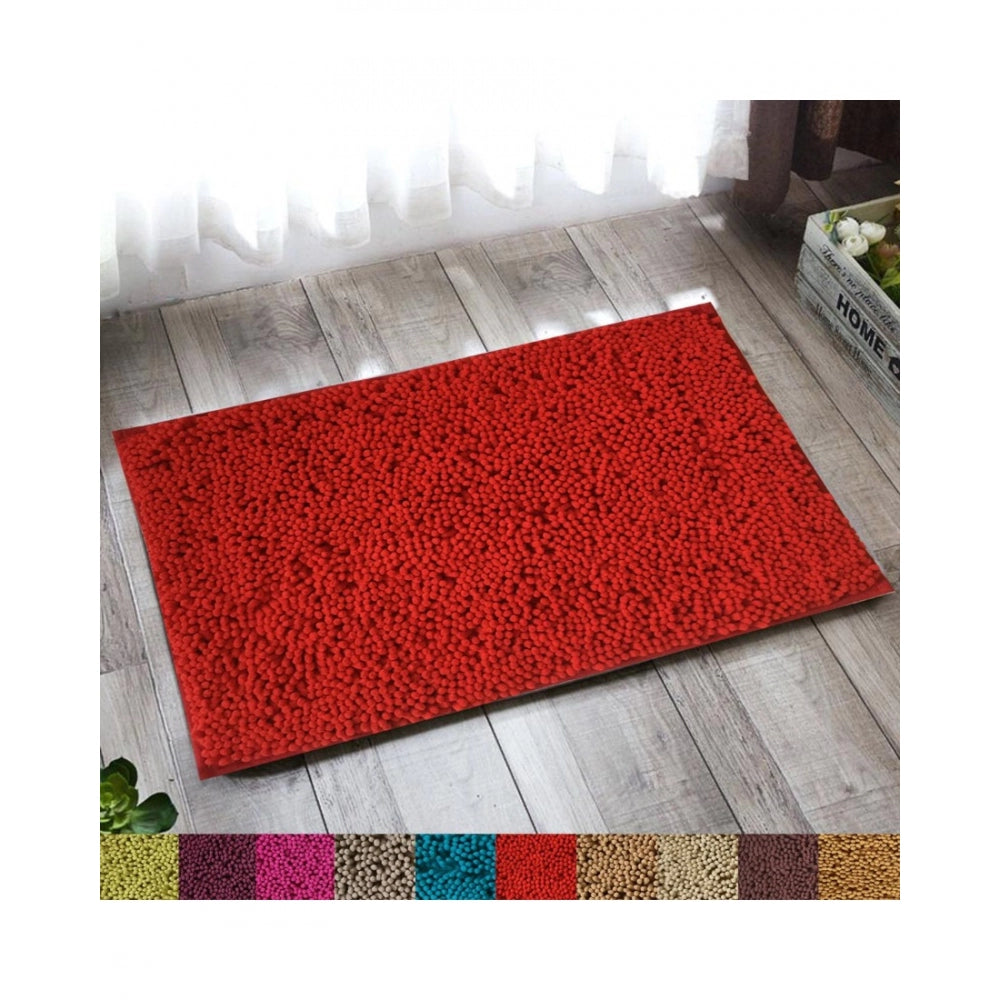 Generic Solid Polyester Bathmat (Red)