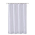 Generic Waves Polyester Plain Shower Curtains with Plastic Eyelets (White)