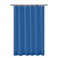 Generic Waves Polyester Plain Shower Curtains with Plastic Eyelets (Dark Blue)