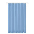 Generic Waves Polyester Plain Shower Curtains with Plastic Eyelets (Light Blue)