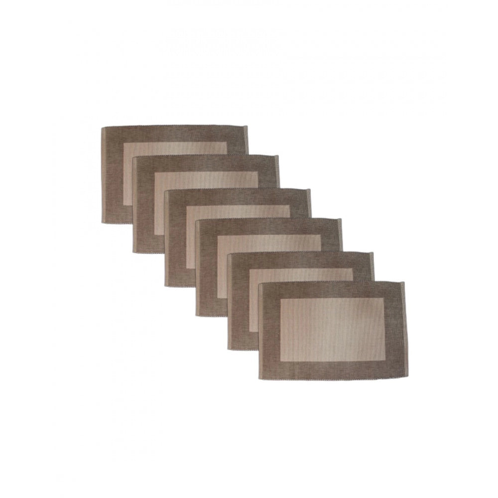 Generic Ribbed Cotton Place Mats Sets (Beige)