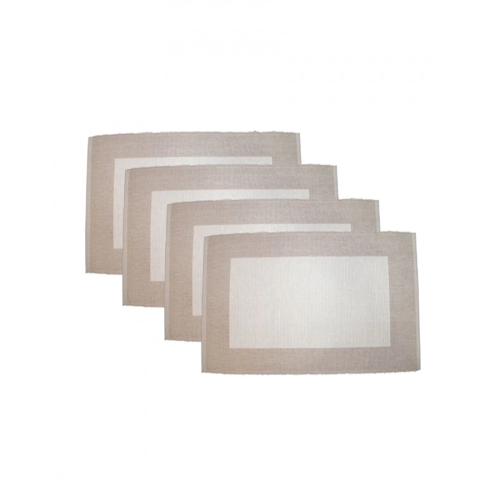 Generic Ribbed Cotton Place Mats Sets (Cream)