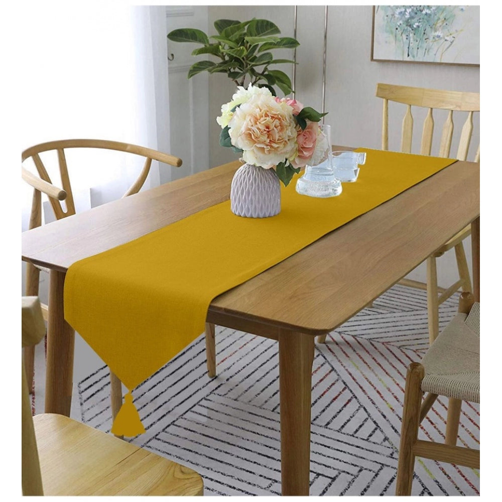 Solid Cotton Table Runners (Mustard)