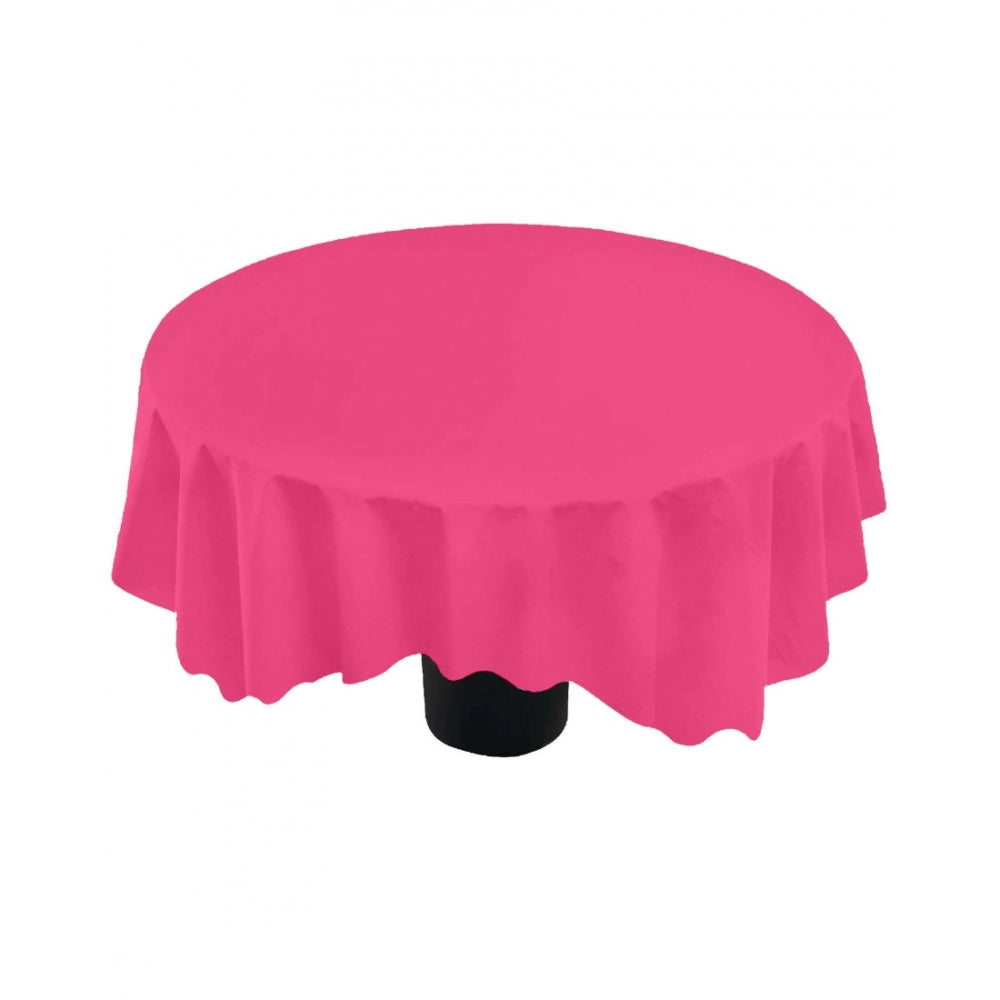 Generic Solid Cotton Plain Table Cloth (Pink)