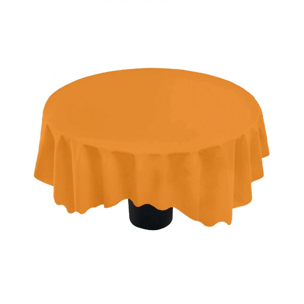 Solid Cotton Plain Table Cloth (Orange)