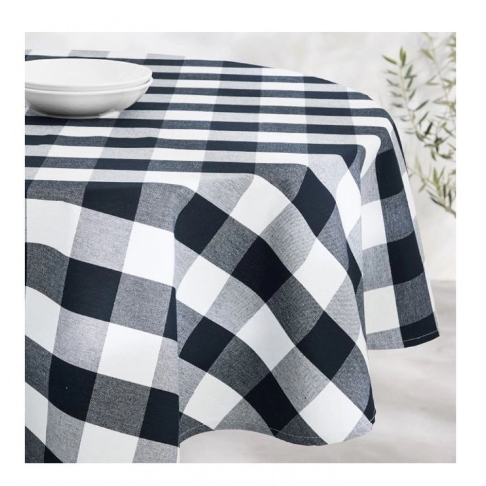 Generic Checked Cotton Checks Table Cloth (Black)