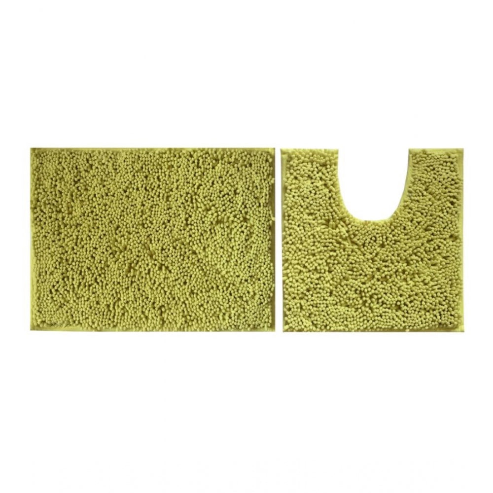 Polyester Knitted Bathmats Sets (Green, Size: 20x30 In)