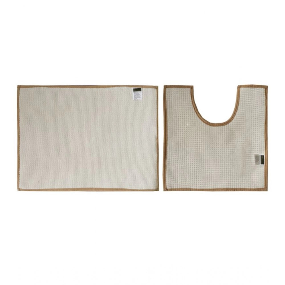 Generic Polyester Knitted Bathmats Sets (Light Brown, Size: 20x30 In)