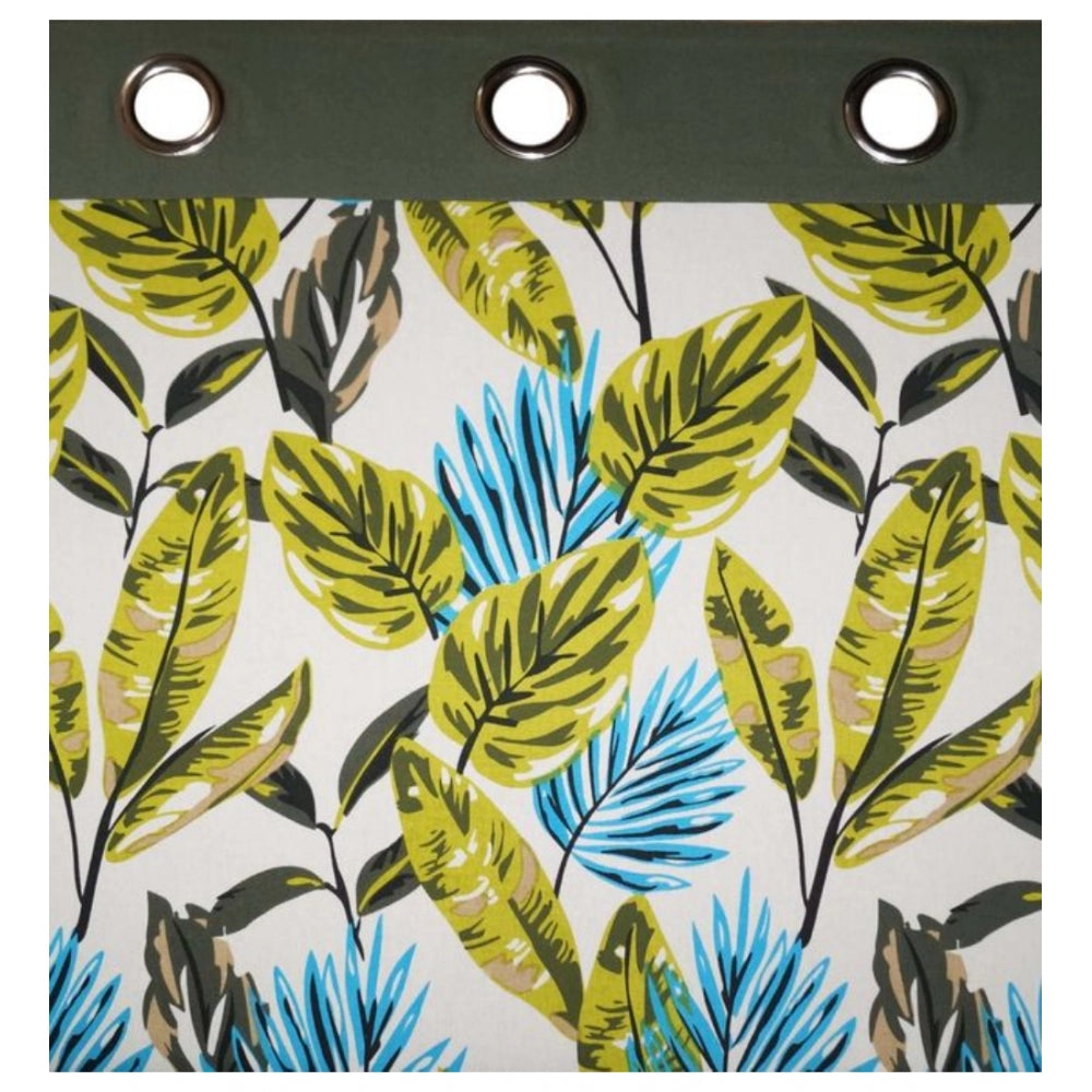 Cotton Printed Curtains (Multicolor, Size: 54x90 In)