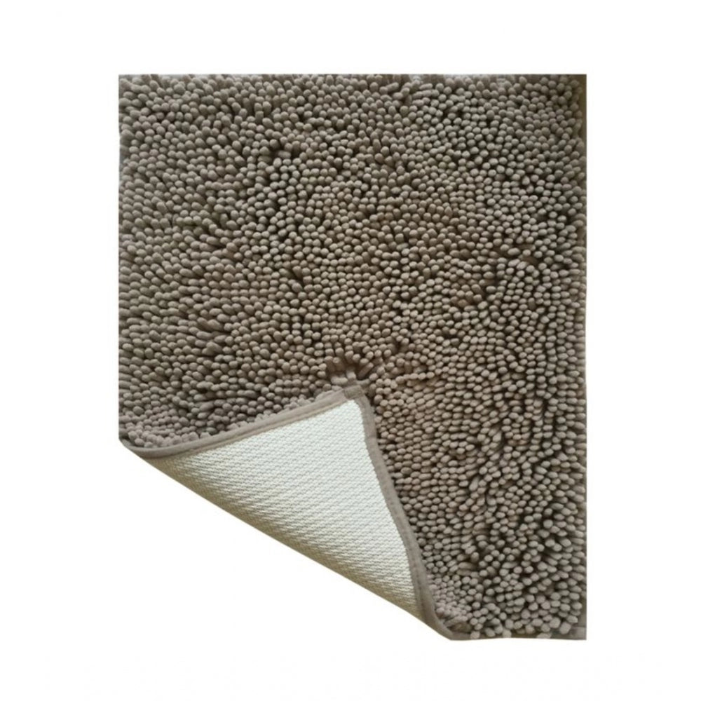 Polyester Knitted Bathmats Sets (Beige, Size: 16x24 In)