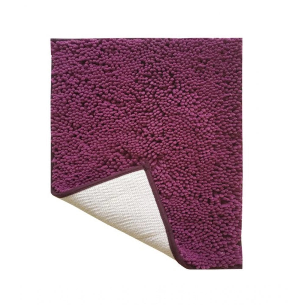 Polyester Knitted Bathmats Sets (Purple, Size: 20x30 In)