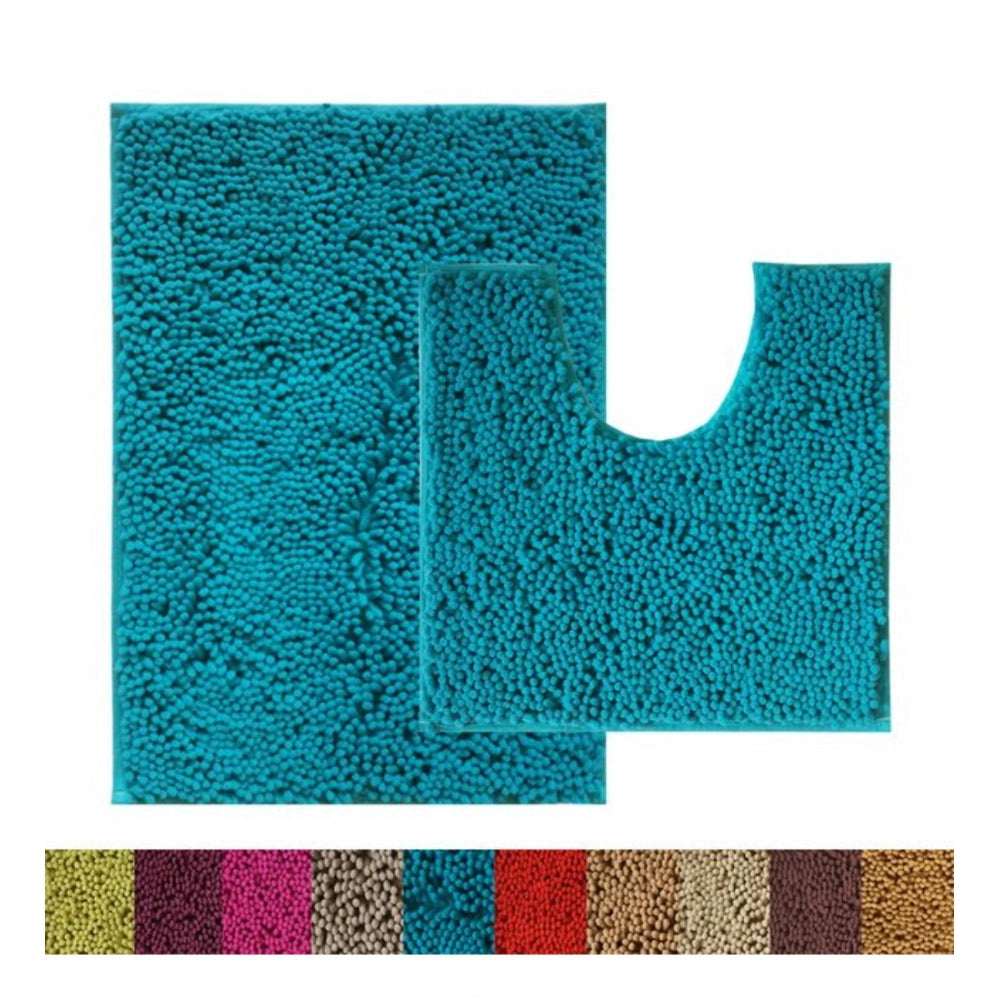 Generic Polyester Knitted Bathmats Sets (Rama, Size: 20x30 In)