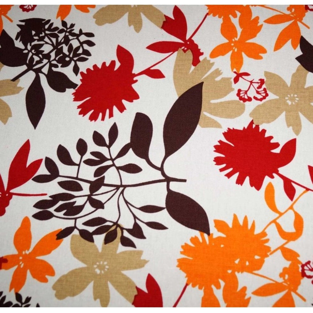 Cotton Printed Curtains (Multicolor, Size: 54x60 In)