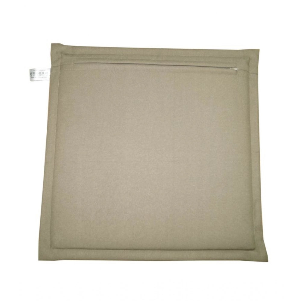 Generic Pack Of_4 Cotton Blended Solid Chairpads (Grey, Size: 15x15 In)