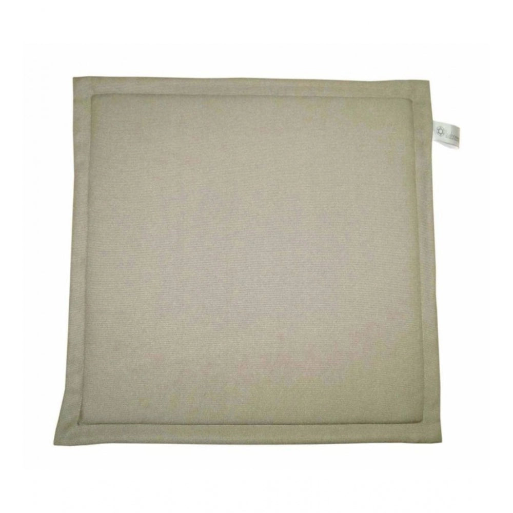 Generic Pack Of_4 Cotton Blended Solid Chairpads (Grey, Size: 15x15 In)