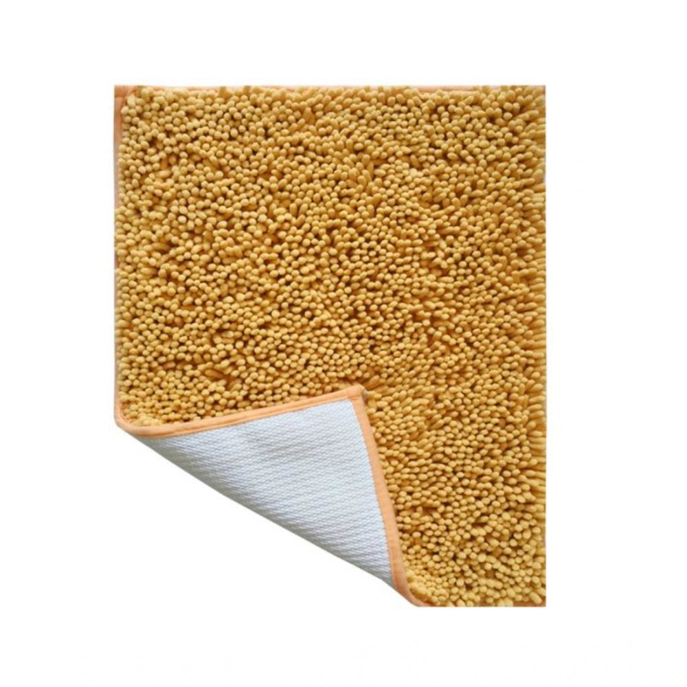 Polyester Knitted Bathmats Sets (Brown, Size: 20x30 In)