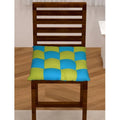 Generic Cotton Blended Solid Chair Cushions (Rama &amp; Green, Size: 16x16 In)