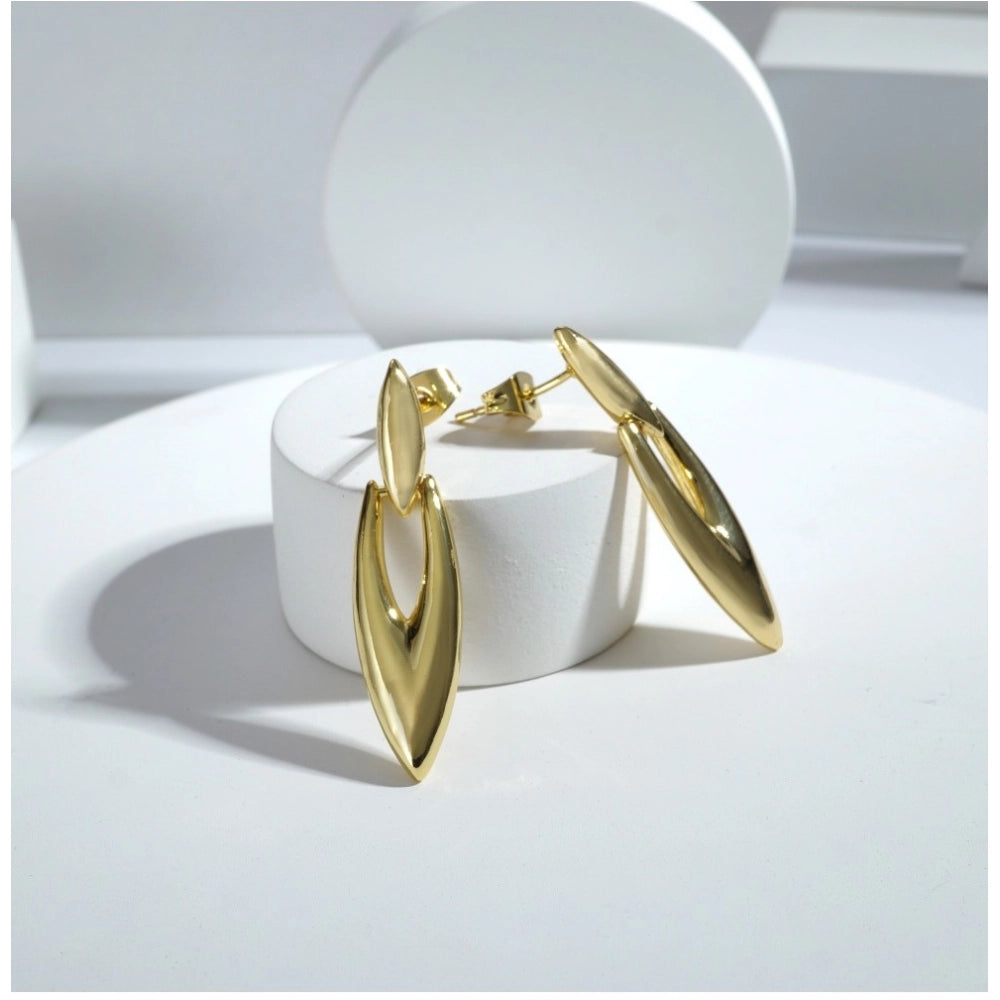 Women's Stainless Steel Gold Earrings (Gold Plated)