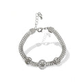 Generic Stainless Steel Unisex Silver Freesize Stainless Steel Loose Bracelet (Silver Plated)