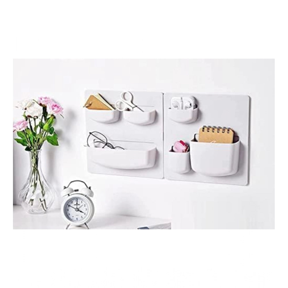 Plastic Wall Mounted Rack Pack Of_2 (Multicolor)