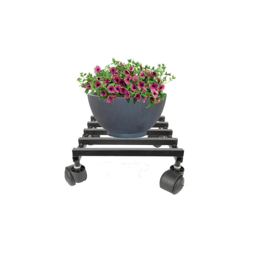 Iron Wheel Pot Stand For Planters Square Shape Stand