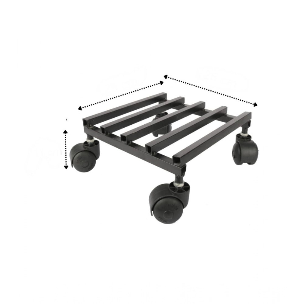 Iron Wheel Pot Stand For Planters Square Shape Stand