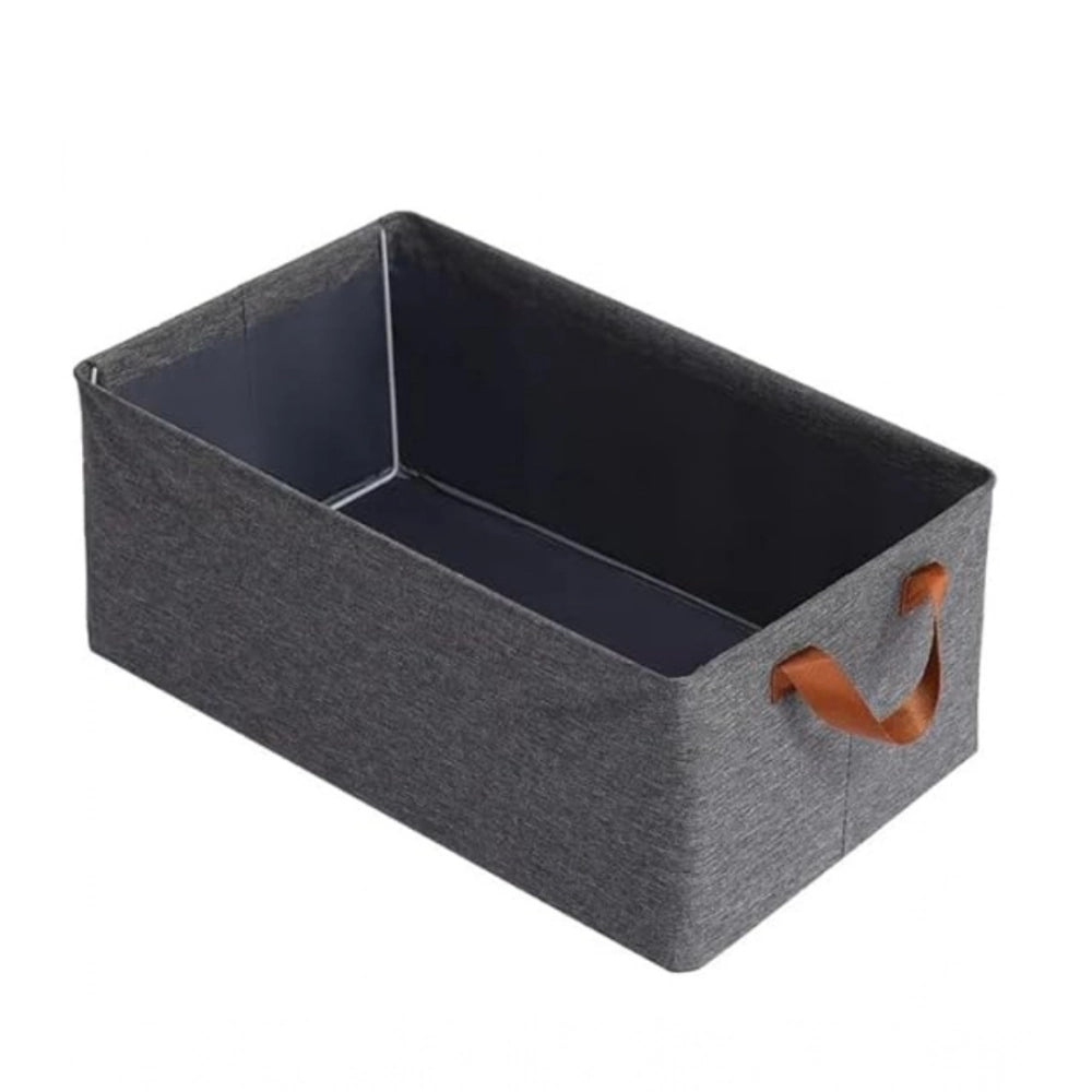 Polypropylene The Foldable Cloth Organizer Box With Handle (Multicolor)