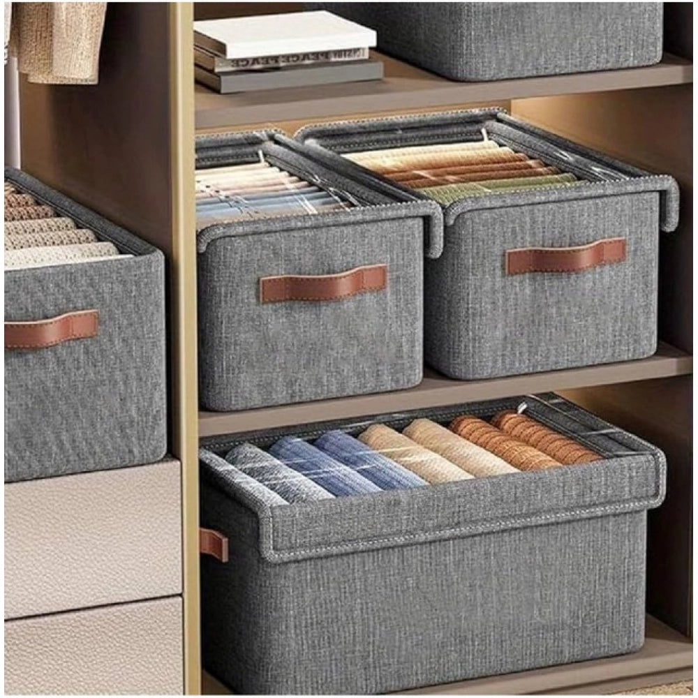 Polypropylene Foldable Storage Bag With Lid  (Multicolor)