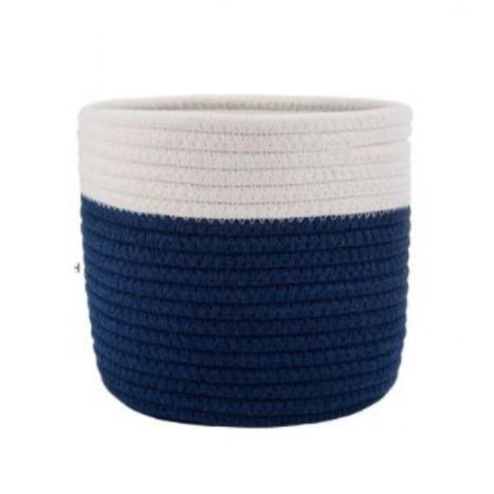 Generic Cotton Flower Pot (White Blue)