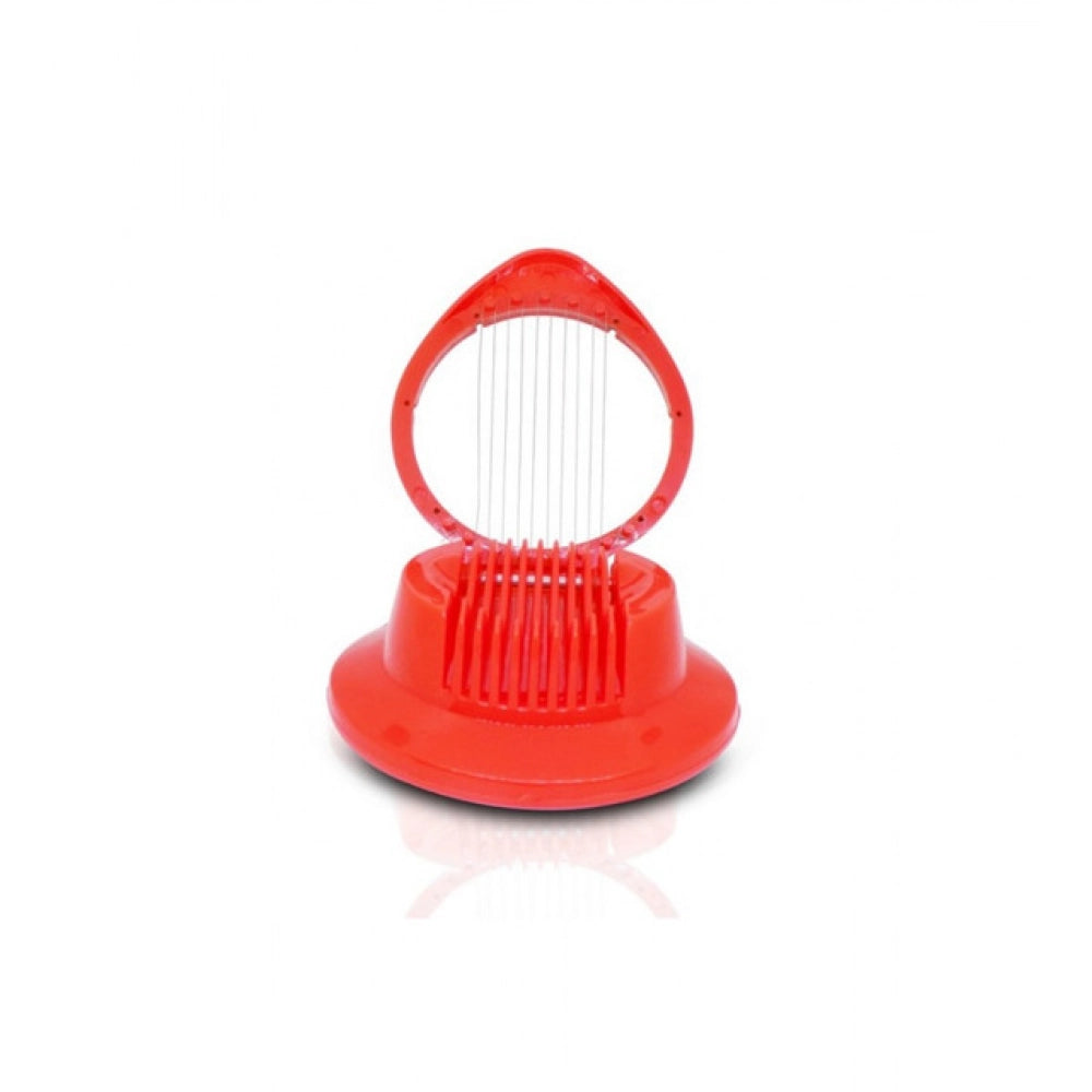 Pack of 4_Plastic Egg Slicer – Stainless Steel Wire Egg Cutter for Even Slices (Color: Assorted )