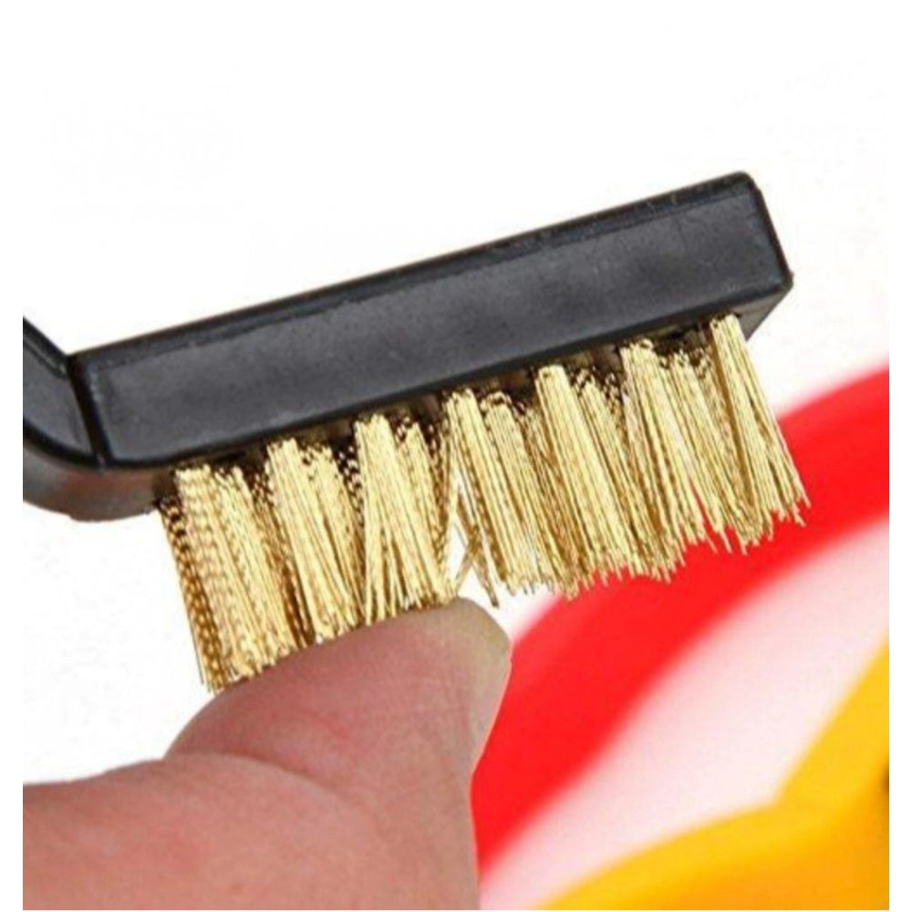 Generic Pack Of 3_Small Wire Brush Set for Cleaning And Rust Removal (Color: Assorted )