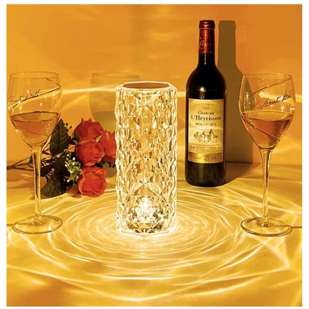 Crystal plastic LED Rose Lamp – Crystal Diamond Design