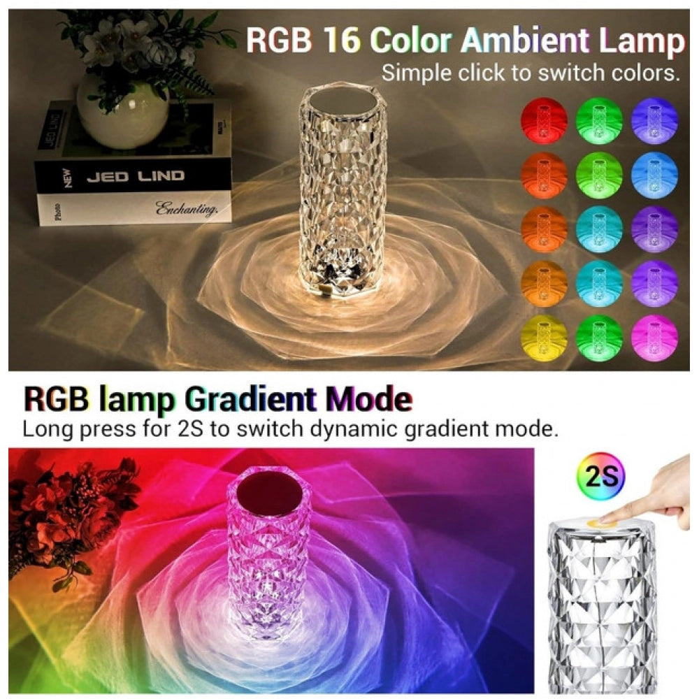 Crystal plastic LED Rose Lamp – Crystal Diamond Design