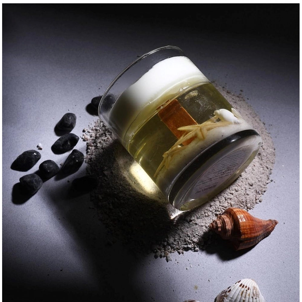 Soya Wax, Glass Scented Star Fish Gel Candle