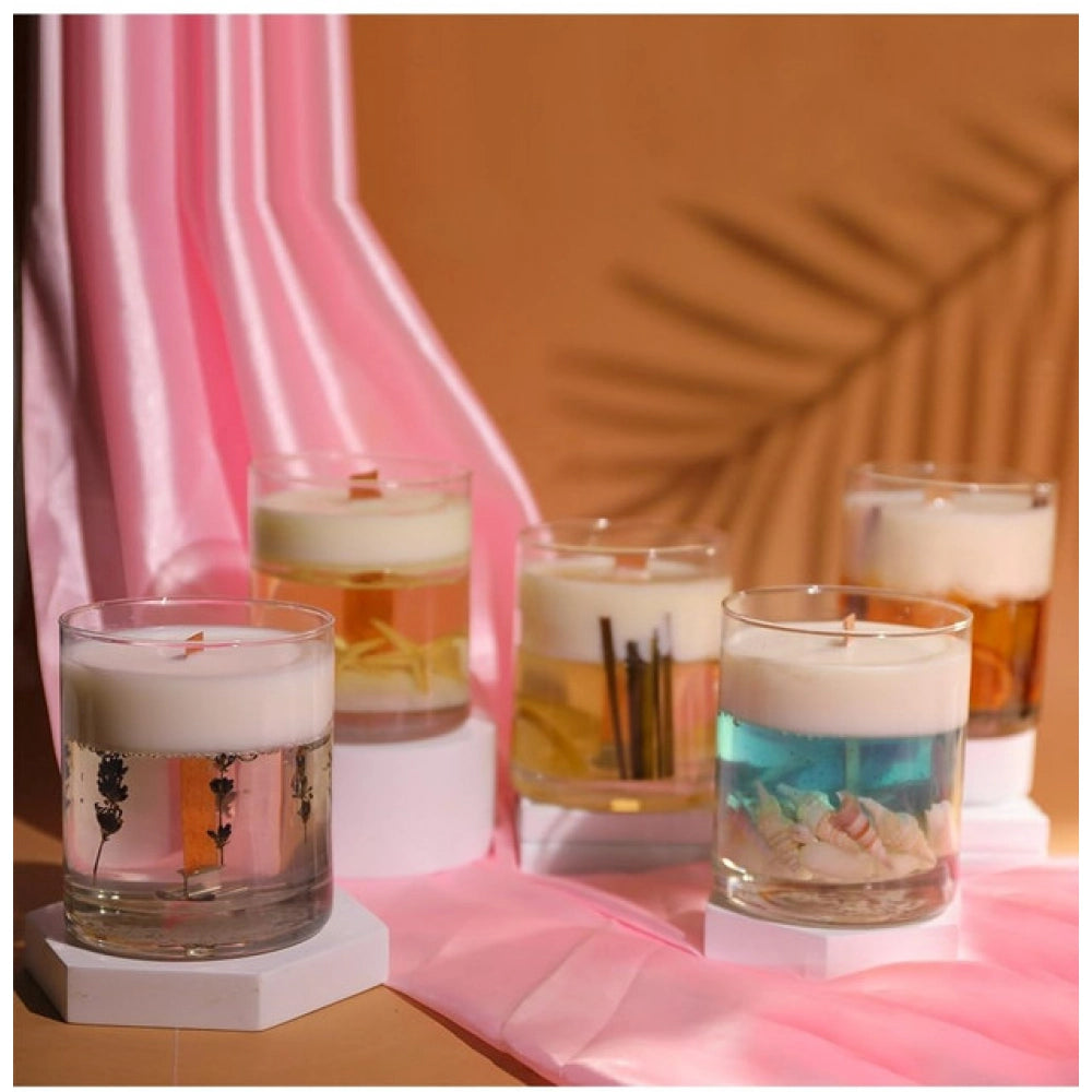 Soya Wax, Glass Scented Star Fish Gel Candle