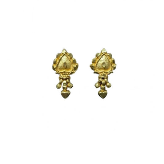 Women's Pack of_2 Brass Gold-Plated Earrings (Gold)